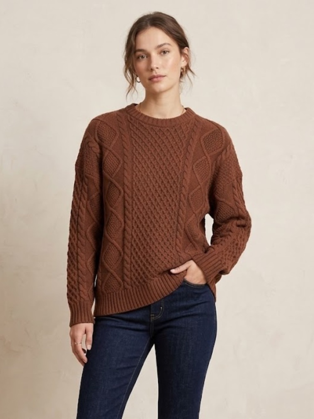 Aritiza Sunday Best Cable Knit Sweater Size 2XS